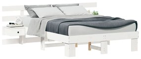 vidaXL Σκελετός Κρεβατιού με συρτάρι Λευκό 120 x 200 cm