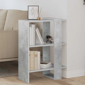 vidaXL Ράφι Βιβλίων Σκυρόδεμα Γκρι 52 x 25 x 71,5 εκ