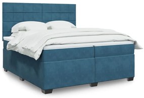 ΚΡΕΒΑΤΙ BOXSPRING ΜΕ ΣΤΡΩΜΑ ΜΠΛΕ 200X200 ΕΚ. ΒΕΛΟΥΔΙΝΟ 3291006