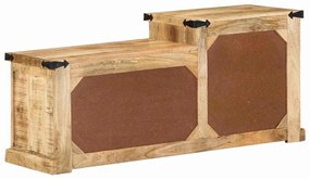 vidaXL παγκάκι Καφέ 110 x 35 x 50 εκ Στερεό ξύλο μάνγκο