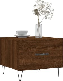 vidaXL Τραπεζάκια Σαλονιού 2 τεμ Brown Oak 50x50x40 εκ Επεξ. Ξύλο