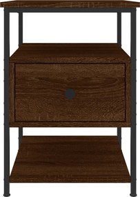 vidaXL Κομοδίνα 2 τεμ. Καφέ Δρυς 40 x 42 x 56 εκ. από Επεξεργ. Ξύλο