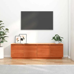 vidaXL Ντουλάπι TV Καφέ 156 x 37 x 45 εκ Μασίφ ξύλο πεύκου