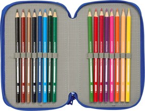 Κασετίνα Sonic Μπλε 12,5 x 19,5 x 5,5 cm 37 Τεμάχια