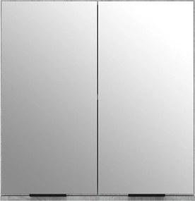 vidaXL Ντουλάπι Μπάνιου με Καθρέφτη Γκρι sonoma 64 x 20 x 67 εκ.
