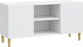 vidaXL Ντουλάπι TV Λευκό 102 x 34,5 x 50 εκ. Επεξεργασμένο Ξύλο