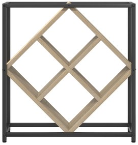vidaXL Ράφι κρασιών Sonoma Oak 51x18x52,5 εκ. Κατασκευασμένο από ξύλο με επεξεργασία
