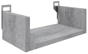 Ραφιέρα τοίχου Derva pakoworld σε cement γκρι απόχρωση 30x15x10cm