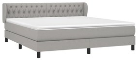 ΚΡΕΒΑΤΙ BOXSPRING ΜΕ ΣΤΡΩΜΑ ΑΝΟΙΧΤΟ ΓΚΡΙ 180X200 ΕΚ. ΥΦΑΣΜΑΤΙΝΟ 3126501