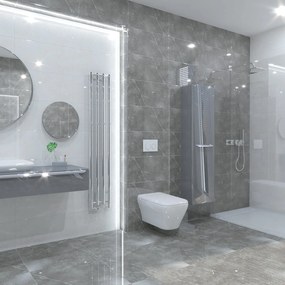 Karag Louvre Gris Decor Wave 25x70 - Πλακάκι μπάνιου