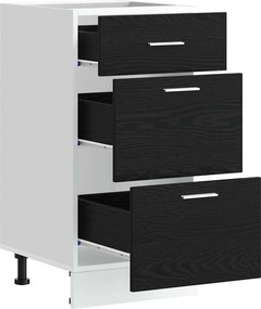 vidaXL Βάση Ντουλάπας Κουζίνας Μαύρη Δρυς 40 x 46 x 81,5 cm