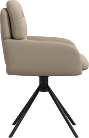 vidaXL Γυριστές καρέκλες φαγητού 4 pcs Τεχνητό Δέρμα Καπουτσίνο