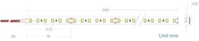 Ταινία LED 14,4W Λευκό 4000Κ Dimmable 5m ΙΡ67 Emphasis 770083 Cubalux 770083 Λευκό
