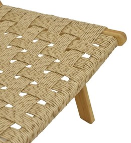 Καρέκλα Foldere φυσικό teak ξύλο-σχοινί 65x78x68εκ 65x78x68 εκ.