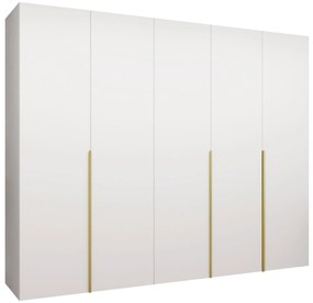 Ντουλάπα Alicante Πεντάφυλλη-Λευκό - Χρυσό