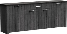 Μπουφές Kinley pakoworld σε ανθρακί-wenge απόχρωση 210x40x82εκ