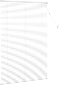 vidaXL Βενετσιάνικη Σκίαση Λευκός 150 x 100 cm 25 mm PVC