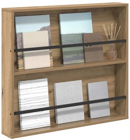vidaXL Ράφι Περιοδικών Artisan Oak 80 x 12 x 70 εκ Επεξεργασμένο ξύλο