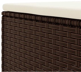 vidaXL Σαλόνι Κήπου με Μαξιλάρια Σετ 4 Τεμαχίων Καφέ Συνθετικό Ρατάν