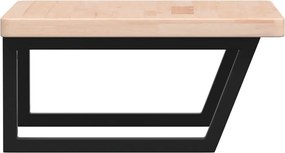 vidaXL Ράφι Νιπτήρα Τοίχου από Ατσάλι / Μασίφ Ξύλο Δρυός