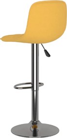 vidaXL Σκαμπό Μπαρ 2 τεμ. Κίτρινα Υφασμάτινα