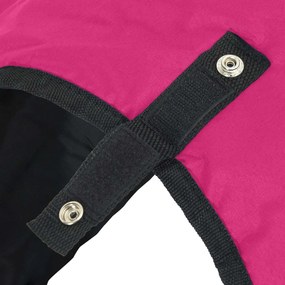 vidaXL Σαμάρι Ίππου Ροζ και Μαύρο 165 cm Πολυεστέρας