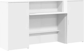 vidaXL Γραφείο υποδοχής Λευκό 200x50x103,5 εκ. Επεξεργασμένο Ξύλο
