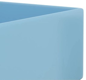 Νιπτήρας Μπάνιου με Υπερχείλιση Γαλάζιος Κεραμικός - Μπλε