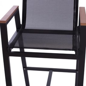 Σκαμπό Μπαρ C5790.02 Ανθρακί Αλουμινίου με Polywood 52x58x108 εκ. 52x58x108 εκ.
