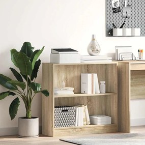 vidaXL Βιβλιοθήκη Sonoma Δρυς 80 x 24 x 75 εκ. από Τεχνητό Ξύλο