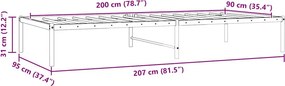 vidaXL Πλαίσιο Κρεβατιού Λευκό 90 x 200 εκ. Μεταλλικό