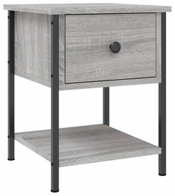 vidaXL Κομοδίνα 2 τεμ. Γκρι Sonoma 34x35,5x45 εκ. Επεξεργασμένο Ξύλο
