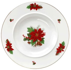 Πιάτο Βαθύ Poinsettia 06.241.02 Φ22cm Multi Cryspo Trio