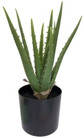 Τεχνητή Αλόη Σε Γλάστρα 04-00-18814 17x36cm Green Marhome Plastic
