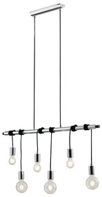 Φωτιστικό Οροφής - Ράγα I-Admiral-S6 Chrome Luce Ambiente Design Metal, Fabric