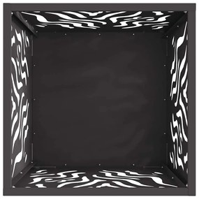 vidaXL Φωτιά Μαύρο 40 x 40 x 40 cm Κρύα έλαση από χάλυβα