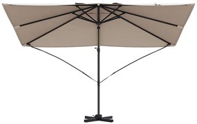 vidaXL Ομπρέλα ηλίου Taupe 351 x 250 x 260 εκ