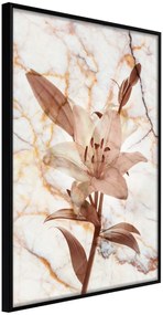 Αφίσα - Lily on Marble Background - 20x30 - Μαύρο - Χωρίς πασπαρτού