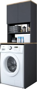 Ντουλάπι Πλυντηρίου Καρυδί / Ανθρακί FAVOI 65x60x183.6