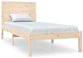 vidaXL Πλαίσιο Κρεβατιού 75 x 190 εκ. από Μασίφ Ξύλο Small Single