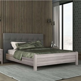 Κρεβάτι Νο55 160x200x111cm Grey-Ash Υπέρδιπλο