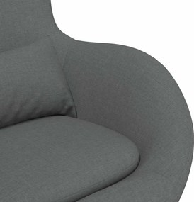 vidaXL Κάθισμα-αυγό Σκούρο Γκρι 63 x 73 x 90 εκ ύφασμα