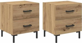vidaXL Κομοδίνο 2 τμχ. Artisan Oak 40 x 35 x 47,5 εκ