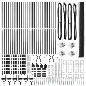 vidaXL Στύλος Περιφράξεων Γκρι 50 x 1,5 μ. (25 mm πλέγμα)