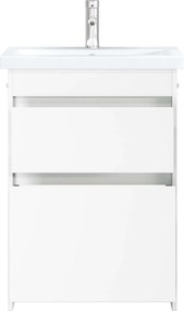 vidaXL Σετ Επίπλων Μπάνιου Λευκό 61 x 40 x 84,5 εκ Επεξεργασμένο Ξύλο