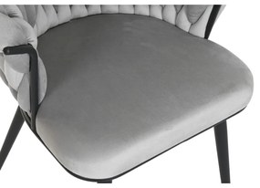 Καρέκλα Τραπεζαρίας Home ESPRIT Μαύρο Γκρι πολυεστέρας Μέταλλο 60 x 66 x 84 cm 66 x 60 x 84 cm