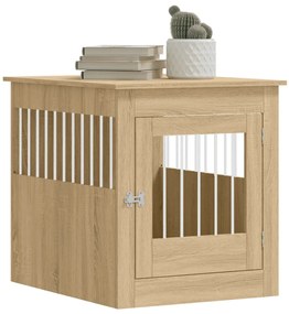 vidaXL Κλουβί Σκύλου Sonoma Δρυς 64,5 x 80 x 71 εκ. από Επεξεργ. Ξύλο