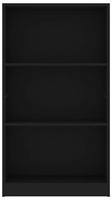 vidaXL Βιβλιοθήκη με 3 Ράφια Μαύρη 60x24x109 εκ. Επεξεργασμένο Ξύλο