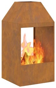 vidaXL Φωτιά Καφέ 50 x 50 x 100 cm Ατσάλι σκληρυθέν στον αέρα