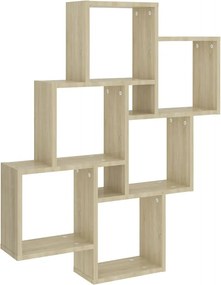 vidaXL Ράφι Κύβος Τοίχου Sonoma Δρυς 78 x 15 x 93 εκ. από Επεξ. Ξύλο